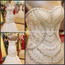 New arrival beaded sweetheart cheap mermaid bling wedding dresses CWFaww1991